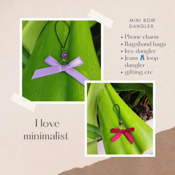 mini bow charm - Image 3