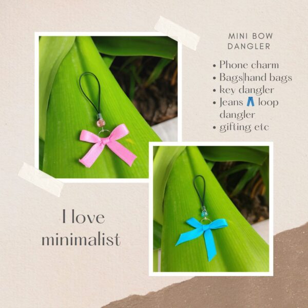 mini bow charm - Image 2